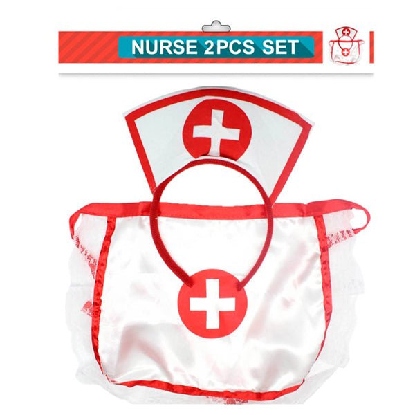 2pc Nurse Headband & Apron Costume Dress Up Set - Everything Party