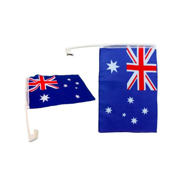 2pk Australia Day Car Flags with Window Clip - Everything Party