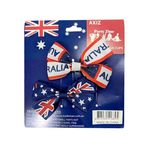 2pk Australia Flag Aussie Hair Clips - Everything Party
