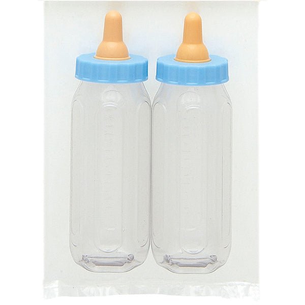 2pk Blue Baby Bottles 13cm - Everything Party