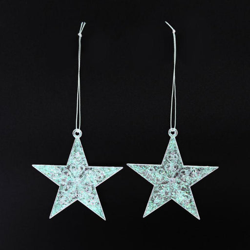 2pk Iridescent Star Tree Ornament Christmas Decoration - Everything Party
