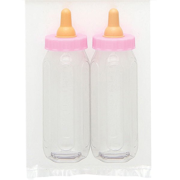 2pk Pink Baby Bottles 13cm - Everything Party
