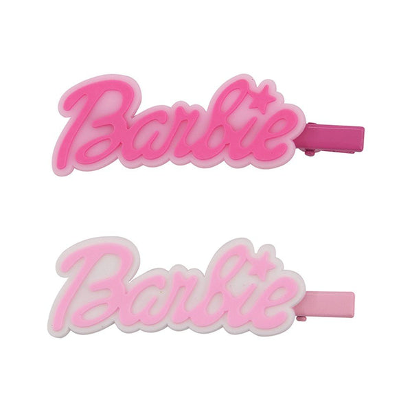 2pk Pink Barbie Hairclips - Everything Party