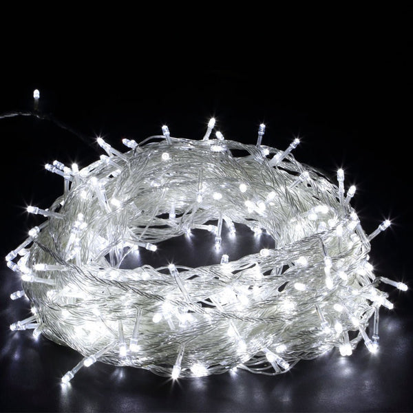 300 Super Bright Extra Long LED Icicle String Lights 17.5m - White - Everything Party