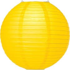 30cm Plain Paper Lantern - Yellow - Everything Party