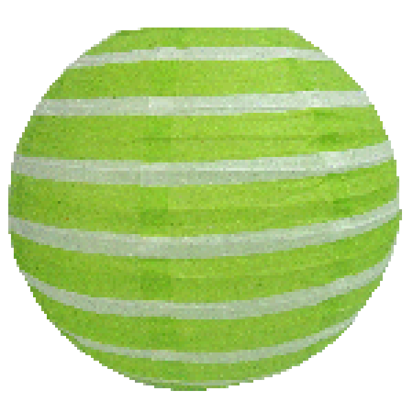 30cm Stripe Paper Lantern - Lime Green - Everything Party