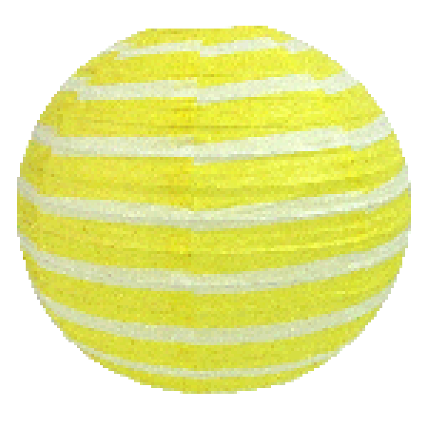 30cm Stripe Paper Lantern - Yellow - Everything Party