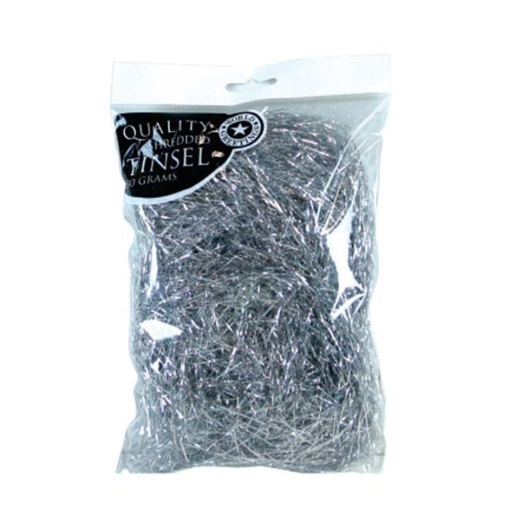 30g Metallic Silver Foil Tinsel Shred - Everything Party