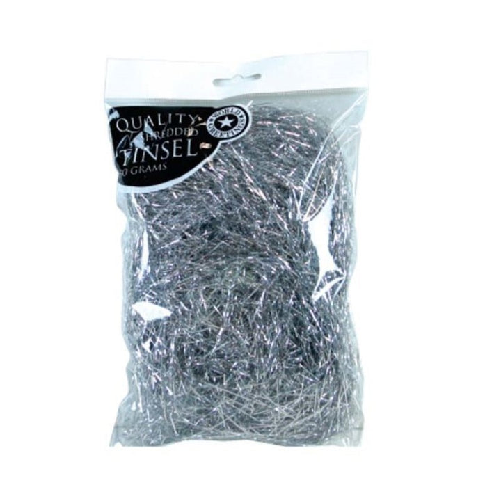 30g Metallic Silver Foil Tinsel Shred - Everything Party