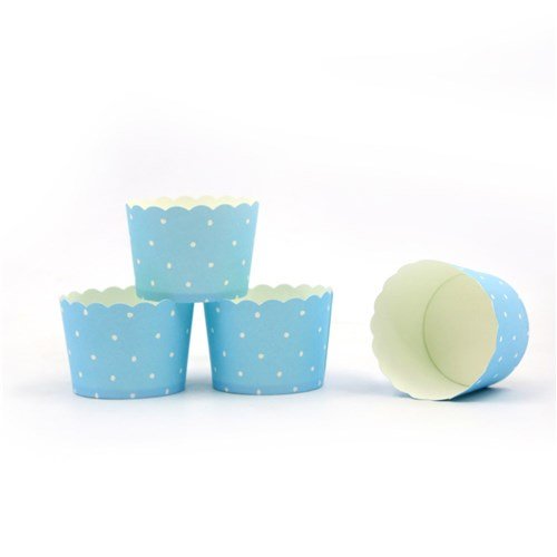 30pk Blue Dotty Paper Baking Cupcake Cups - Everything Party