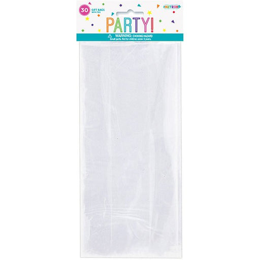 30pk Cello Gift Bags with Ties - Everything Party