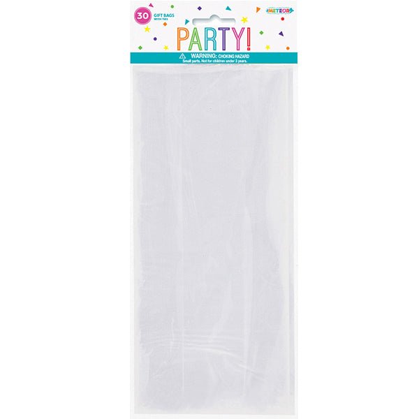 30pk Cello Gift Bags with Ties - Everything Party