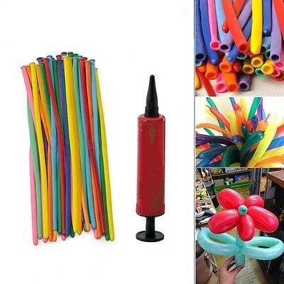 30pk Modelling Balloons with Balloon Pump - 260Q Mixed Colour - Everything Party