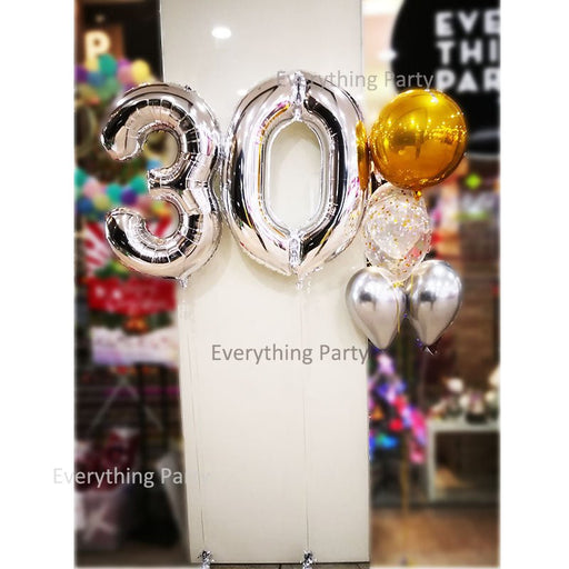 30th Birthday Helium Balloon Bouquet - Everything Party