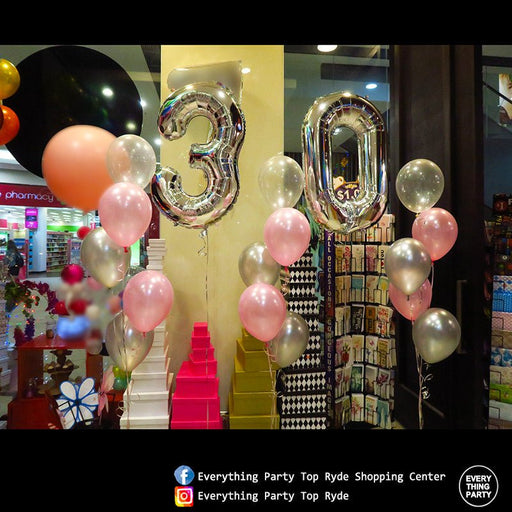 30th Birthday Helium balloon Bouquet - Everything Party