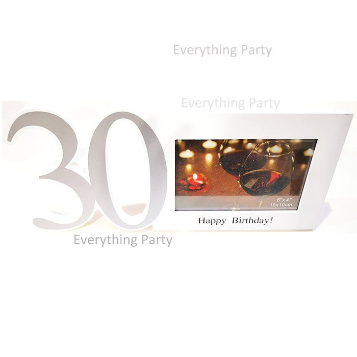 30th Birthday Wooden Photo Frame - Everything Party