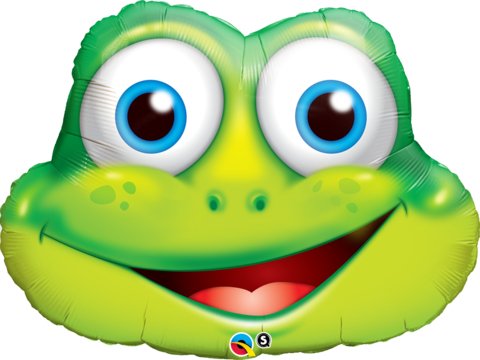32" Frog Face SuperShape Foil Balloon - Everything Party