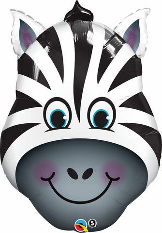 32" Zebra Head SuperShape Foil Balloon - Everything Party