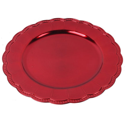 33cm Red Melamine Charger Plate - Everything Party