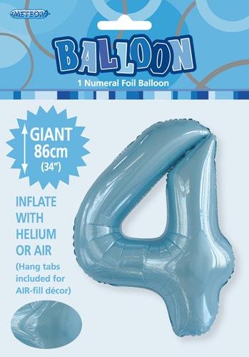 34" Jumbo Number Foil Balloon - Number 4 ( 11 Colours ) - Everything Party