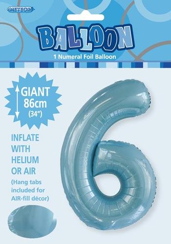 34" Jumbo Number Foil Balloon - Number 6 ( 11 Colours ) - Everything Party