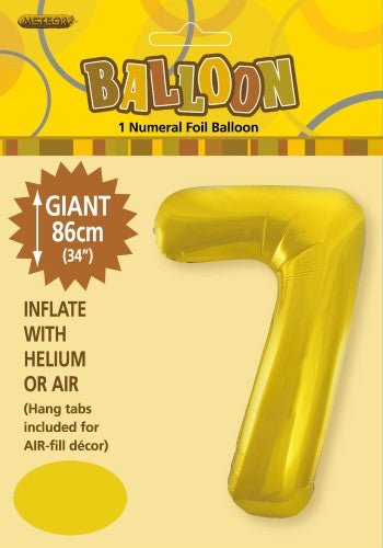 34" Jumbo Number Foil Balloon - Number 7 ( 11 Colours ) - Everything Party