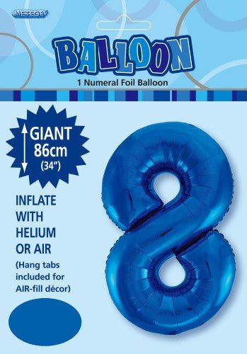 34" Jumbo Number Foil Balloon - Number 8 ( 11 Colours ) - Everything Party