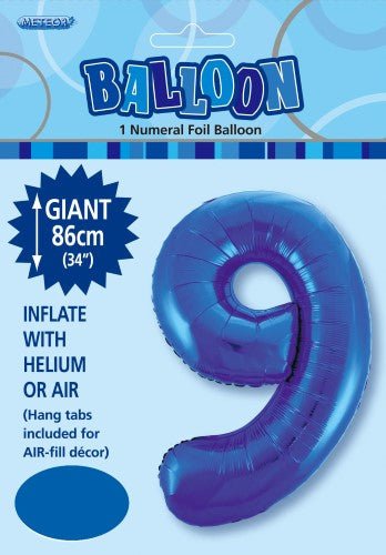 34" Jumbo Number Foil Balloon - Number 9 ( 11 Colours ) - Everything Party