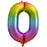 34" Jumbo Rainbow Number Foil Balloon - Number 0 - Everything Party