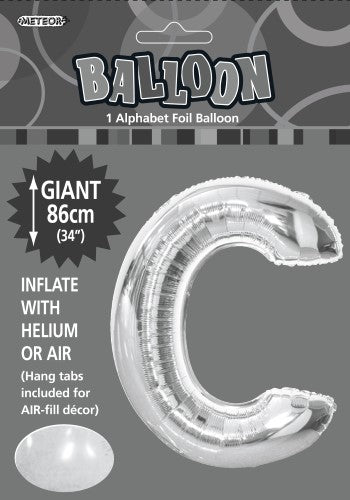 34" Meteor Jumbo Foil Balloon - Letter C (3 Colours) - Everything Party