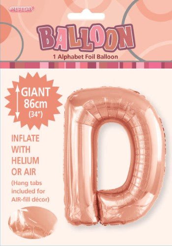 34" Meteor Jumbo Foil Balloon - Letter D (3 Colours) - Everything Party