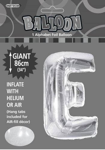 34" Meteor Jumbo Foil Balloon - Letter E (3 Colours) - Everything Party