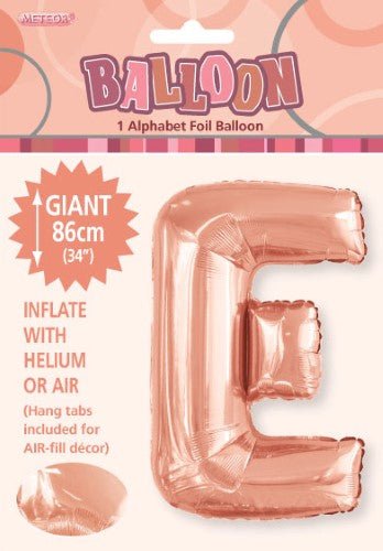34" Meteor Jumbo Foil Balloon - Letter E (3 Colours) - Everything Party