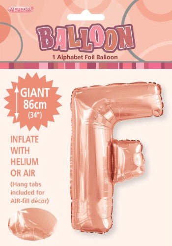34" Meteor Jumbo Foil Balloon - Letter F (3 Colours) - Everything Party