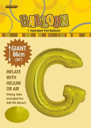 34" Meteor Jumbo Foil Balloon - Letter G (3 Colours) - Everything Party