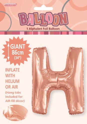 34" Meteor Jumbo Foil Balloon - Letter H (3 Colours) - Everything Party