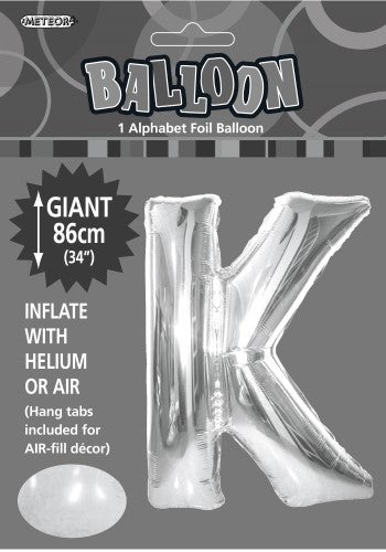 34" Meteor Jumbo Foil Balloon - Letter K (3 Colours) - Everything Party