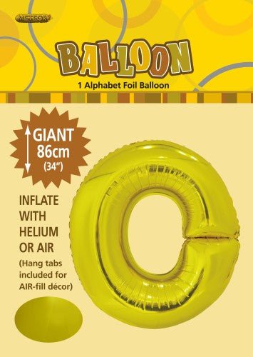 34" Meteor Jumbo Foil Balloon - Letter O (3 Colours) - Everything Party