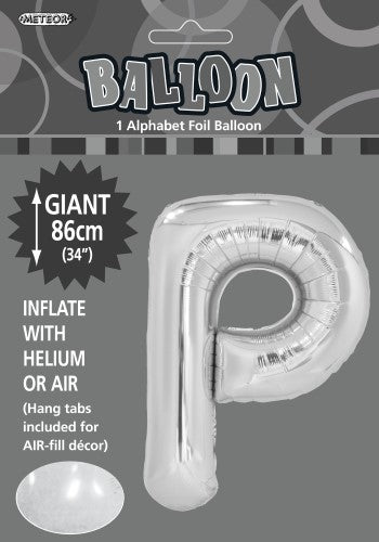 34" Meteor Jumbo Foil Balloon - Letter P (3 Colours) - Everything Party