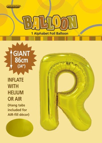 34" Meteor Jumbo Foil Balloon - Letter R (3 Colours) - Everything Party