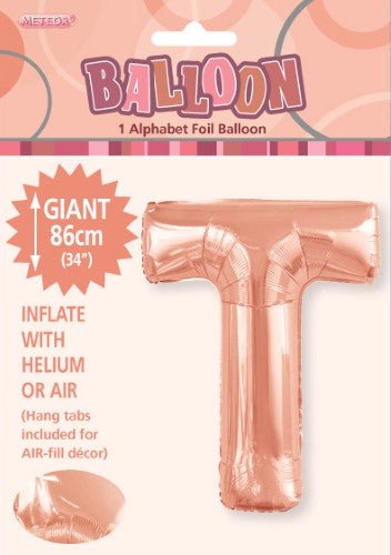 34" Meteor Jumbo Foil Balloon - Letter T (3 Colours) - Everything Party