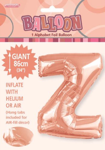34" Meteor Jumbo Foil Balloon - Letter Z (3 Colours) - Everything Party