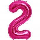 34" Number 2 Shape Foil Balloon - Magenta - Everything Party