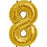 34" Number 8 Shape Foil Balloon - Gold - Everything Party