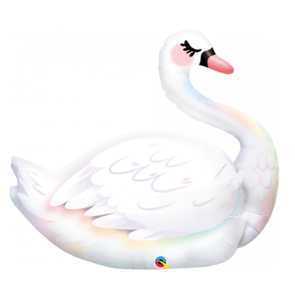 35" Qualatex Foil Shape Graceful Swan Balloon - Everything Party