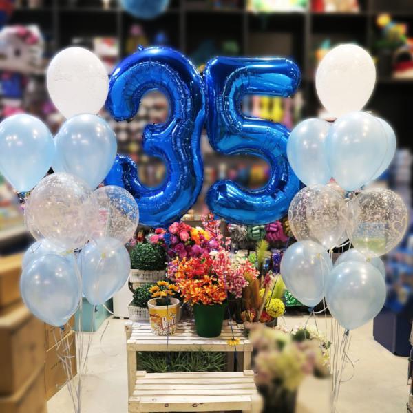 35th Birthday Helium Balloon Bouquet - Everything Party