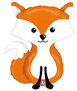 36" Licensed Woodland Fox SuperShape Foil Balloon - Everything Party