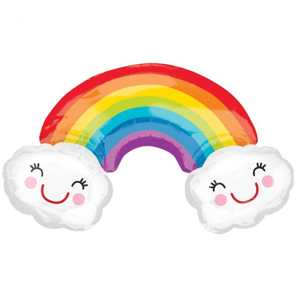 37" Anagram Rainbow Cloud SuperShape Foil Balloon - Everything Party