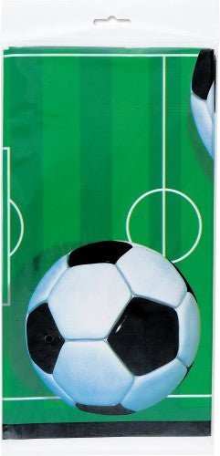 3D Soccer Ball Rectangle Plastic Tablecloth - Everything Party