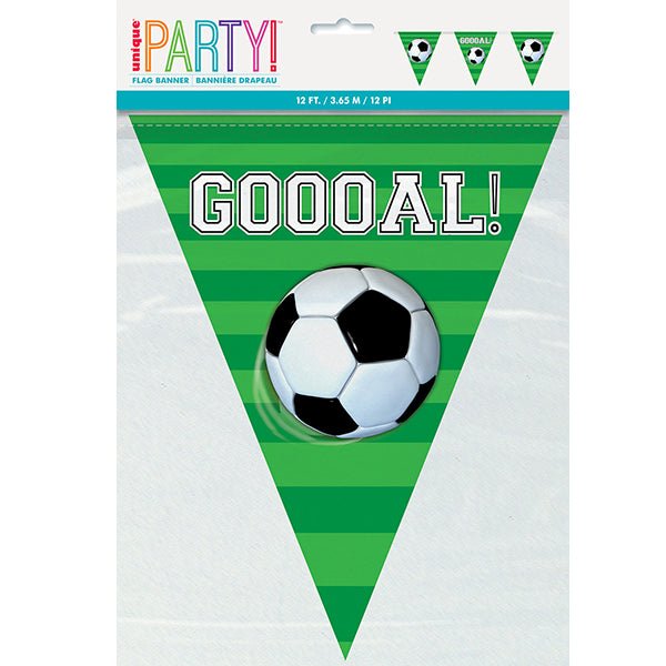 3D Soccer Flag Banner 3.65m - Everything Party